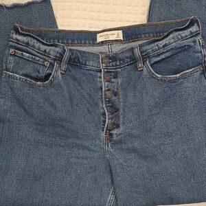 Abercrombie & Fitch High Rise Blue The Mom Jeans